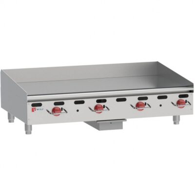 Wolf AGM72 72″Heavy Duty Countertop Gas Griddle with 6 Burners & Manual Controls