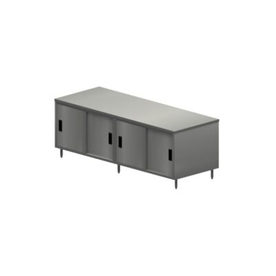 BK Resources CST-30120S Cabinet Base Sliding Doors Work Table