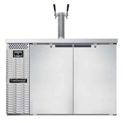 Continental Refrigerator KC50NSS 50″ Draft Beer Cooler w/ 2 Kegs, 16.0 cu. ft., 1 Dual-Tap Tower