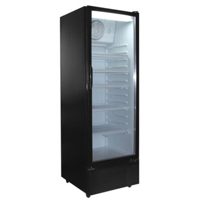 Excellence GDR-12HC 25″ One Section Merchandiser Refrigerator with Glass Door, Black Exterior, 12 cu. ft.