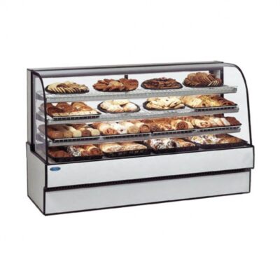 Federal Industries CGR3642 36″ Self-Contained Refrigerated Bakery Case, Curved Glass Full Service w/ 2 Shelves, 1/3 HP