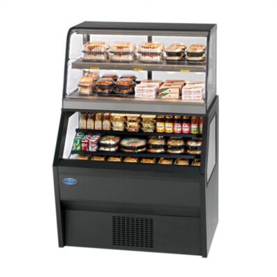 Federal Industries CH4828SS/RSS4SC 48″ Dual Temperature Merchandiser Self-Contained, Heated Self-Service Top Display w/(2) Tiers+1 Shelves,1/2 HP