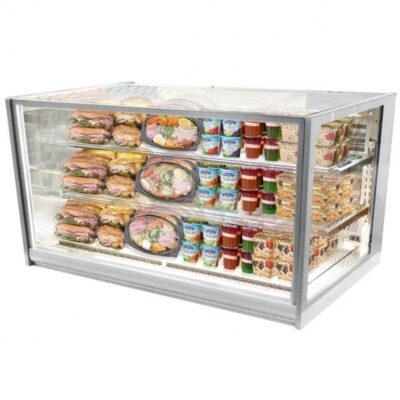 Federal Industries ITR6026 60″ Italian Glass Drop In Refrigerated Counter Display Case, 2 Shelves