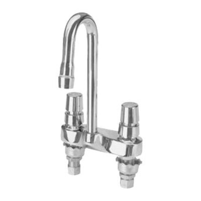 T&S Brass Eterna® Deck Mount Faucet | FMP #110-1192 w/ 4″ Centers, Gooseneck Spout