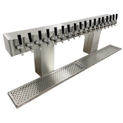 Glastender BRT-18-SS Bridge Draft Beer / Wine Dispensing Tower w/ (2) 6″ Towers, 18 Faucets