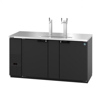 Hoshizaki DD69 Black Single/Double Tap Kegerator Beer Dispenser – 3 x 1/2 Keg Capacity