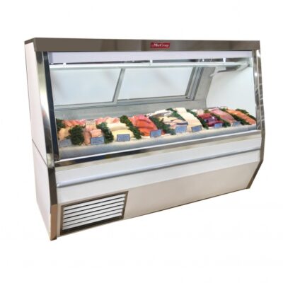 Howard-McCray R-CFS34N-10-LED 120″ Remote Straight Glass Seafood / Poultry Service Case, 3500 BTU – 72 cu. ft. – White