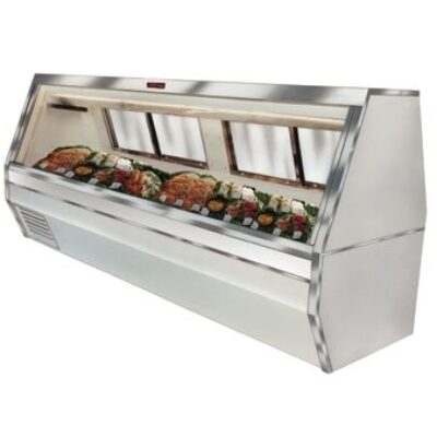 Howard-McCray SC-CFS35-12-LED 143″ Self-Contained Straight Glass Fish / Poultry Service Case, 1/2 hp – 90 cu. ft. – White