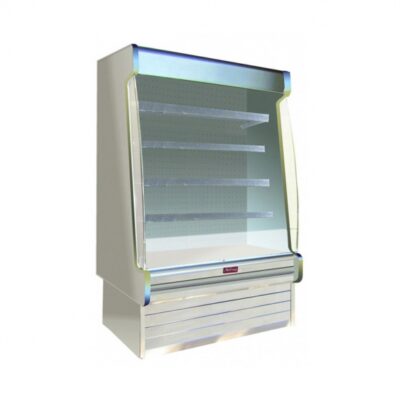 Howard-McCray SC-OM35E-3S-S-LED 39” Vertical Packaged Meats Open Merhandiser, Stainless Steel, Self-Contained, 4 Shelves, w/ LED Lighting