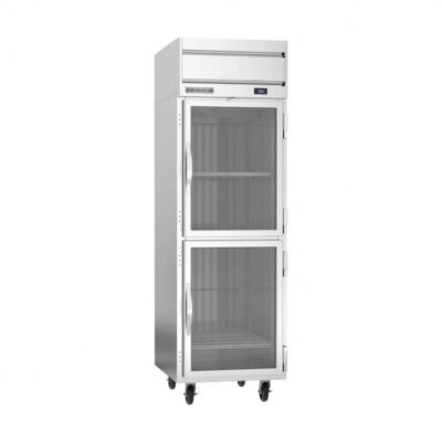 Beverage Air 26″ HRP1HC-1H 2 Half Glass Door Reach-In Refrigerator, Top Mounted, Horizon Series