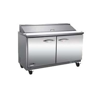 IKON ISP48-2D 48″ Two Section Sandwich / Salad Prep Table, 2 Drawers