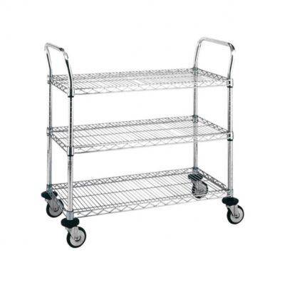 Metro MW712 Metal Wire Bussing Utility Transport Cart