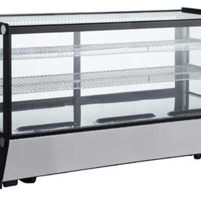 Omcan USA 47279 34″ Refrigerated Display Case, Self-Contained Straight Glass Full Service with 1/2 HP-Painted