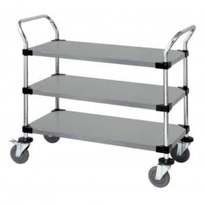 Quantum WRSC-1836-3SS Metal Bussing Utility Transport Cart