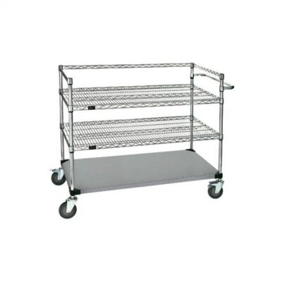 Quantum WRSC3-42-2460FS Metal Wire Bussing Utility Transport Cart