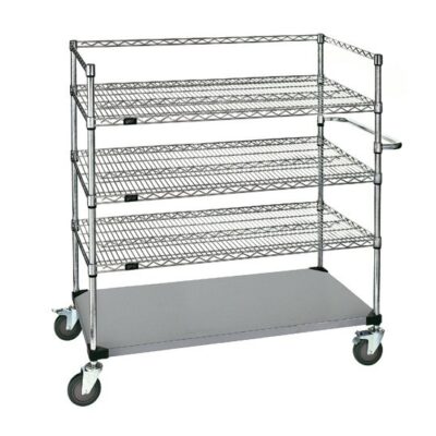 Quantum WRSC4-54-2448FS Metal Wire Bussing Utility Transport Cart