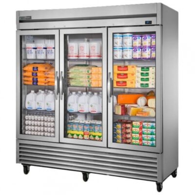 True T-72G-HC~FGD01 78″ Reach-In 3 Section Framed Glass Swing Door Refrigerator, 72 Cu. Ft.