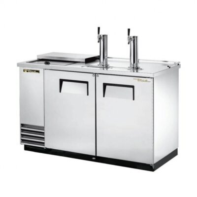 True TDD-2CT-S-HC 58″ Solid Door Direct Draw Beer Dispenser with 2 Taps & 2 Keg Capacity