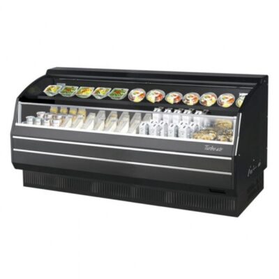 Turbo Air TOM-75LB-SP(-A)-N 75″ Horizontal Open Air Merchandiser in Black, Shelf-Contained, 2 Shelves, 14.8 cu. ft.